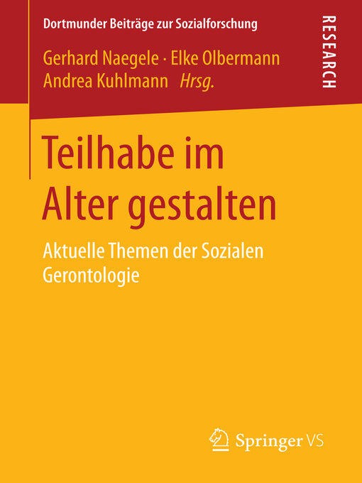 Title details for Teilhabe im Alter gestalten by Gerhard Naegele - Available